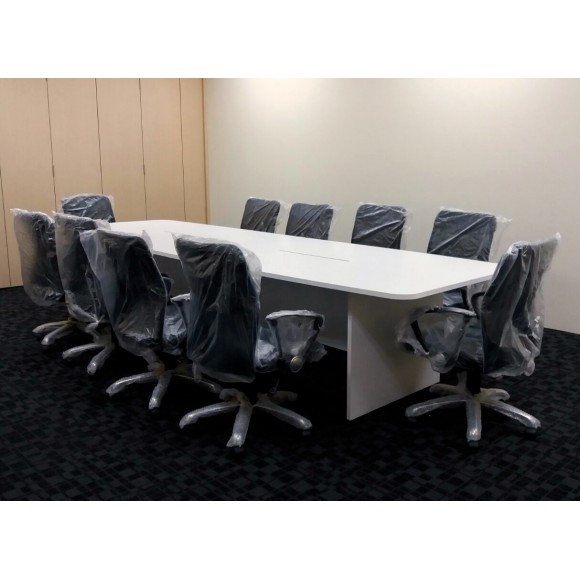 Boat-shaped meeting table