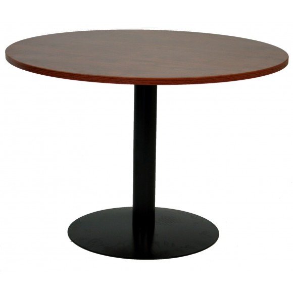 Round table with black metal leg