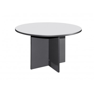 Round Discussion Table in 2-Tone Grey Colour