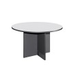 Round Discussion Table in 2-Tone Grey Colour