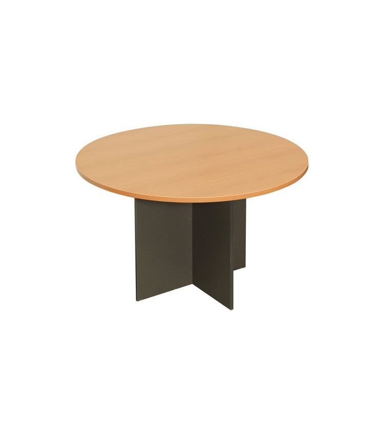 Buy Round Discussion Table in Beech Dark Grey Colour