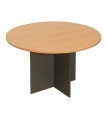Round Discussion Table in Beech Dark Grey Colour