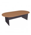 Oval Meeting Table in Beech Dark Grey Colour