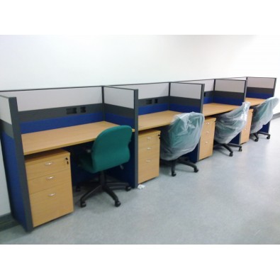Workstation with fabric panels