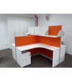 Office Workstation with Hanging Cabinets