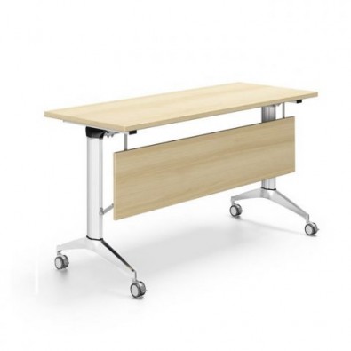 Folding table with castors (White Chrome)