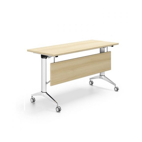 Folding table with castors (White Chrome)