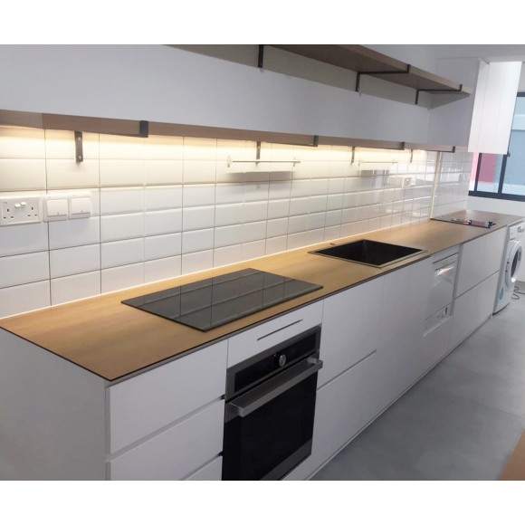 Built-In Cabinets with Colour Core Compact Surface