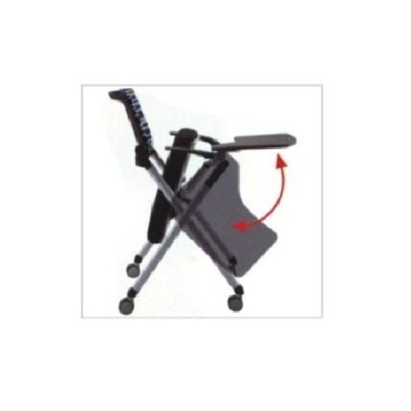 Training chair with folding tablet