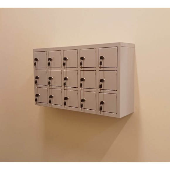 Mobile phone lockers with key lock