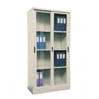 Full Height Glass Door Metal Cabinet