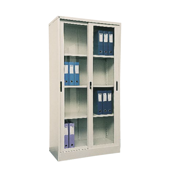 Full Height Glass Door Metal Cabinet
