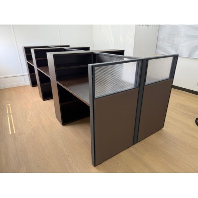 6 seater workstation with side cabinet