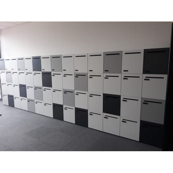 Office locker with opening slot and number lock