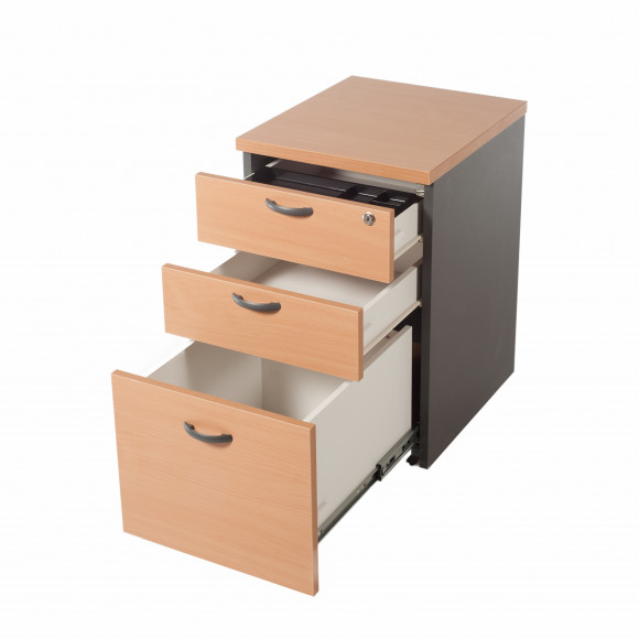 2-Drawer 1-Filing Mobile Pedestal (Beech)
