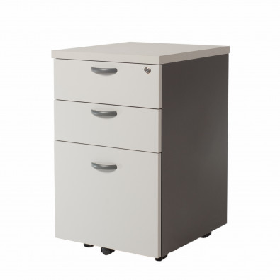 2-Drawer 1-Filing Mobile Pedestal (Grey)