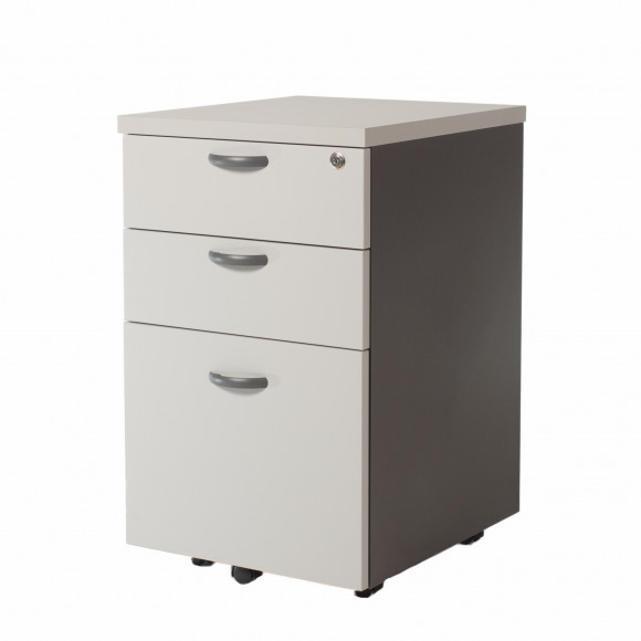 2-Drawer 1-Filing Mobile Pedestal (Grey)