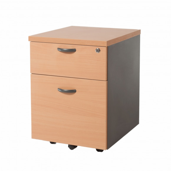 1-Drawer 1-Filing Mobile Pedestal (Beech)