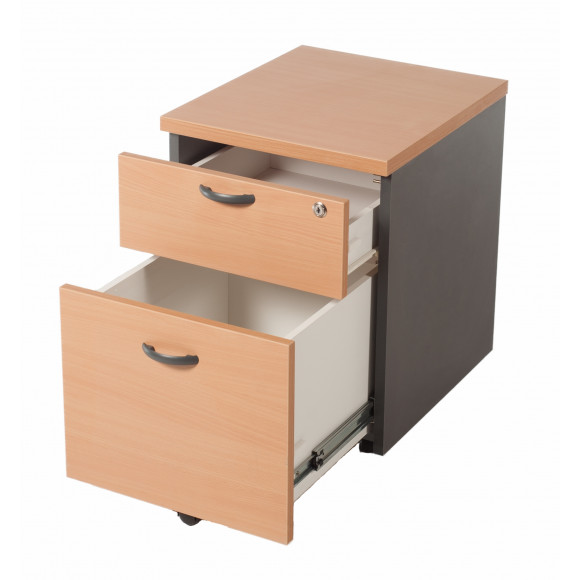 1-Drawer 1-Filing Mobile Pedestal (Beech)
