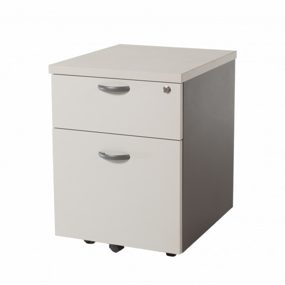 1-Drawer 1-Filing Mobile Pedestal (Grey)