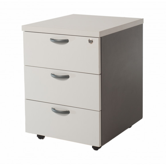 3-Drawer Mobile Pedestal (Grey)