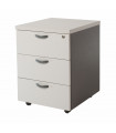 3-Drawer Mobile Pedestal (Grey)