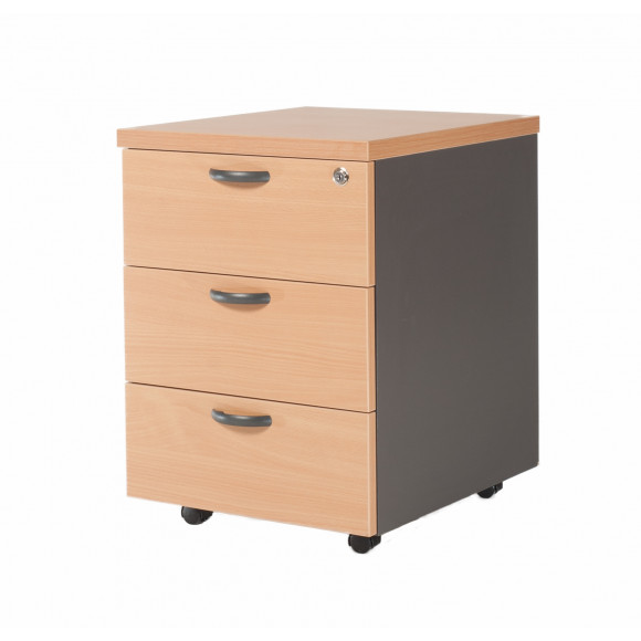 3-Drawer Mobile Pedestal (Beech)